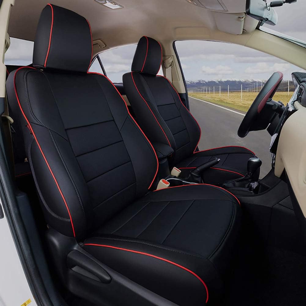 Black Leatherette Car Seat Covers for Toyota Corolla Y6315
