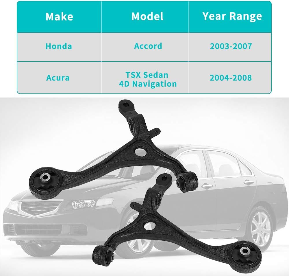 4 Piece Front Lower Control Arms Kit with Ball Joint Assembly Q12278