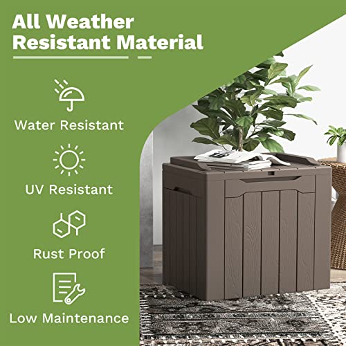 70 Gallon Water-Resistant Plastic Storage Bench R4302