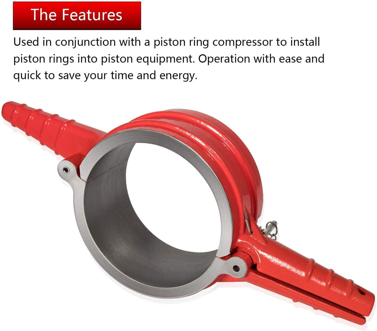 Piston Ring Compressor Tool with 5.4 bore, Anti-Polishing Ring Adapter (4 PCS) N665769