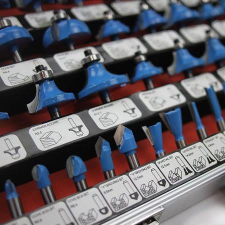 50-Piece 1/4 inch Tungsten Carbide Router Bit Set Y75429