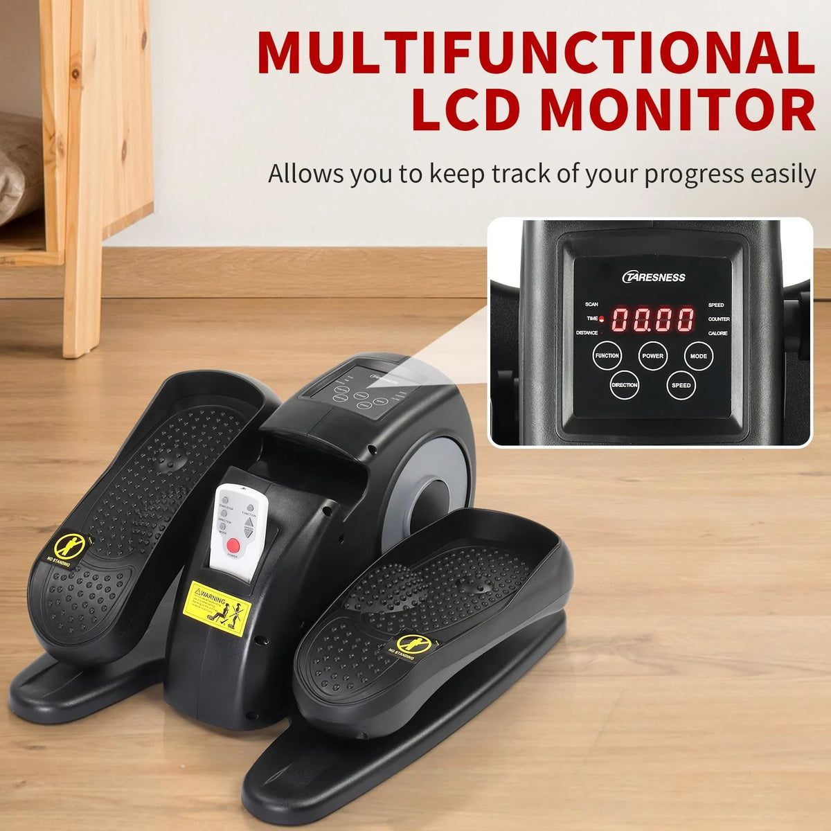 Black/Gray Electric Elliptical Trainer Z122