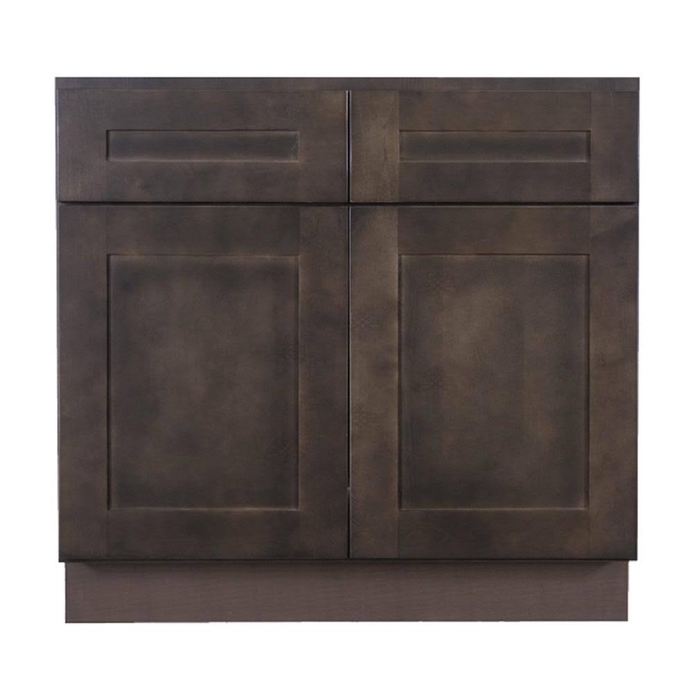 Vintage Charcoal Sink Base Cabinet with 2 Doors X5012