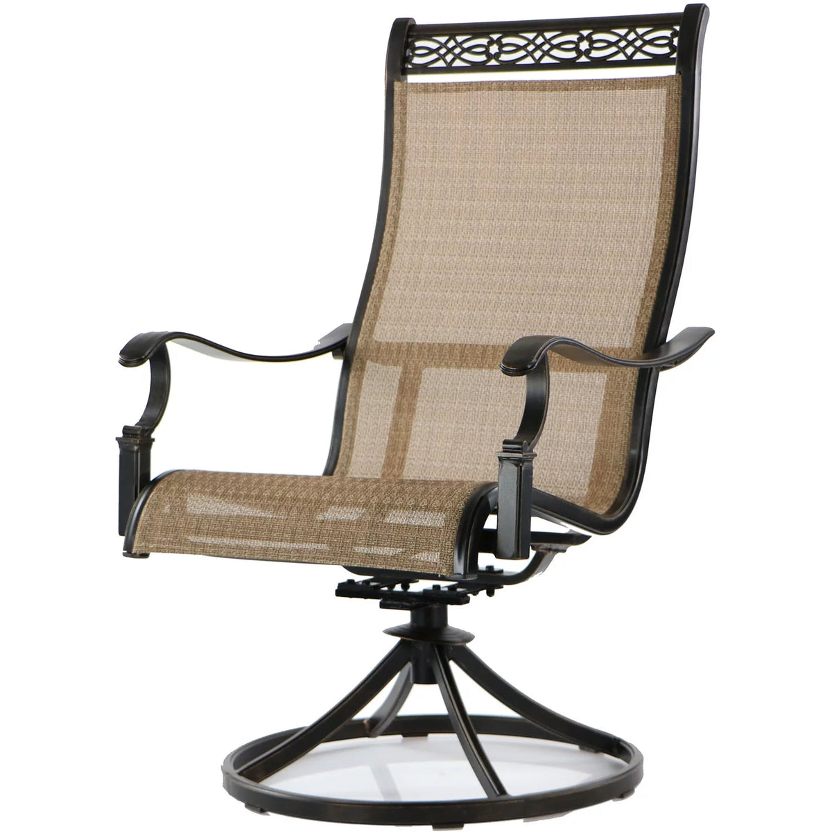 11-Piece Outdoor Dining Set with 10 Swivel Rockers and 60" x 84" Table T185875