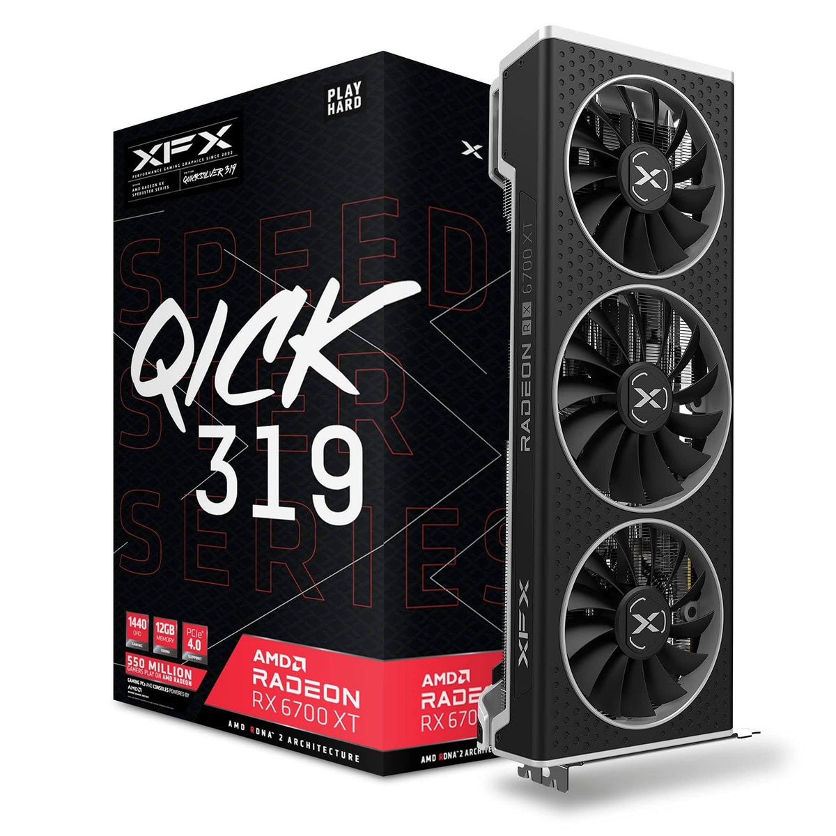 Black 12gb GDDR6 Gaming Graphics Card S5806