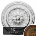 15 3/4 inch x 1 7/8 inch Hand-Painted Rust Ceiling Medallion K718