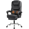 Brown Leather Ergonomic High Back Office Chair with Footrest F68656