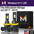 Wireless H11 LED Headlight Bulbs 6500K Cool White 12V 50W 12000LM Fog Light Q253714