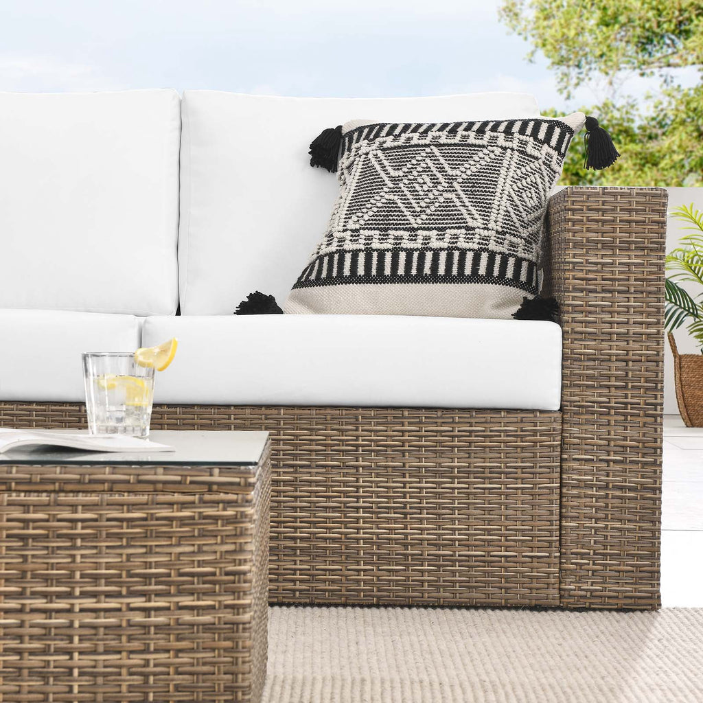 2-Piece Outdoor Patio Furniture Set in Cappuccino White N870887