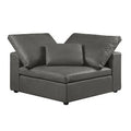 Gray Leather Match Modular Wedge Z659
