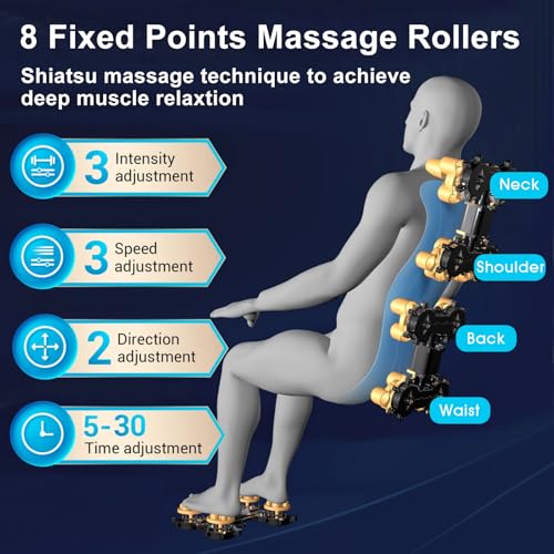 Full Body Zero Gravity Shiatsu Massage Recliner with Heat and Airbags L55925