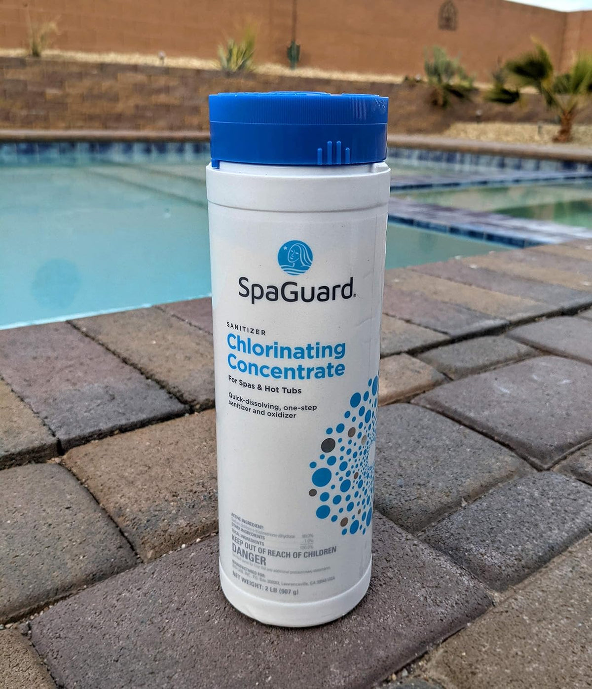 Hot Tub Chemical Bundle with Chlorine, Shock, Stain and Scale Control, Test Strips, Scum Absorber S45354