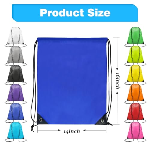 12 Color Drawstring Backpack Bulk N470