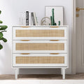 Modern 3 Drawer Rattan Wooden Dresser H17889