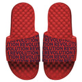 Red New England Revolution Pattern Logo Slide Sandals B636790