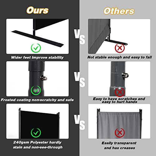 Black 4 Panel Folding Room Divider I15568
