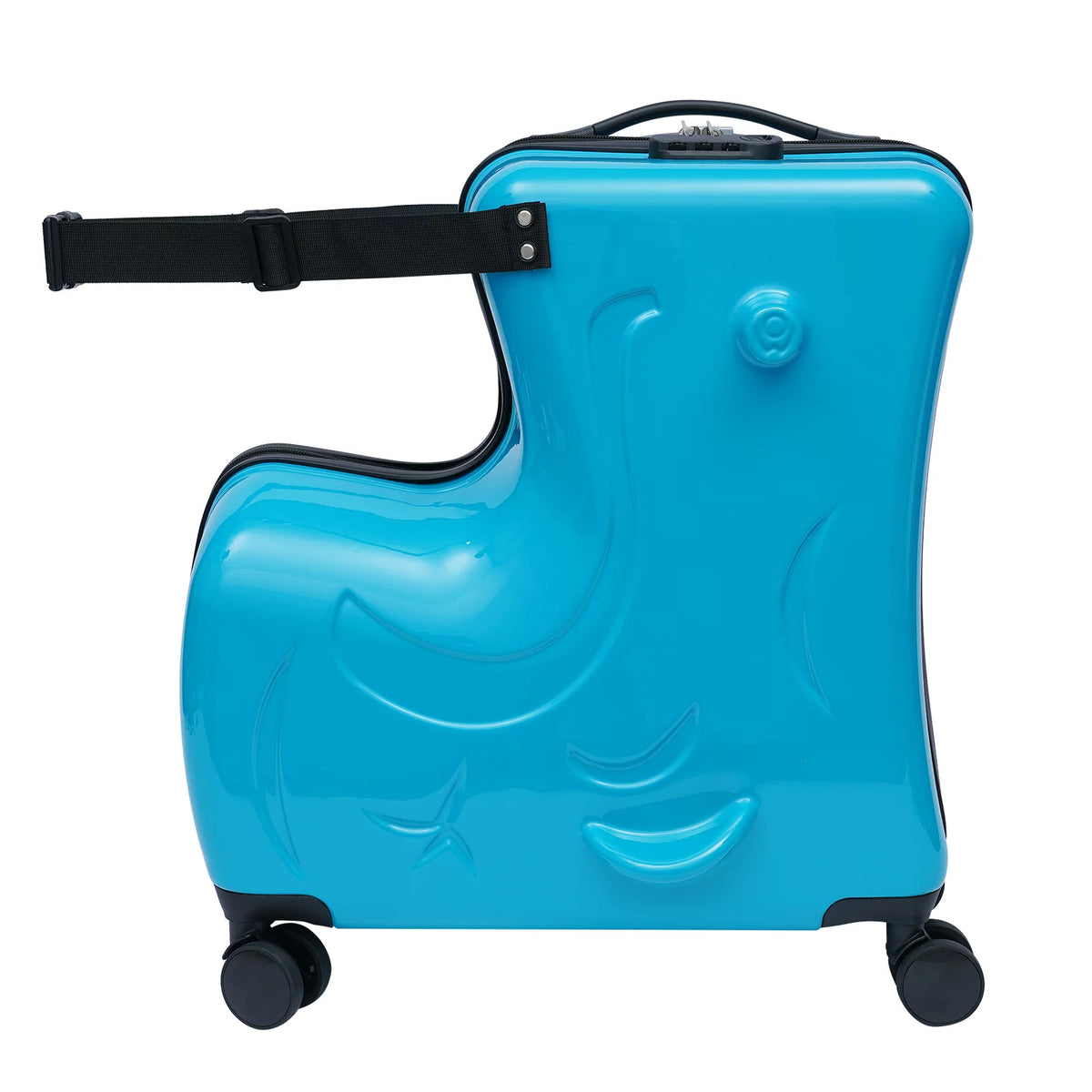 20" Kids Ride On Hard Luggage Suitcase Blue J880
