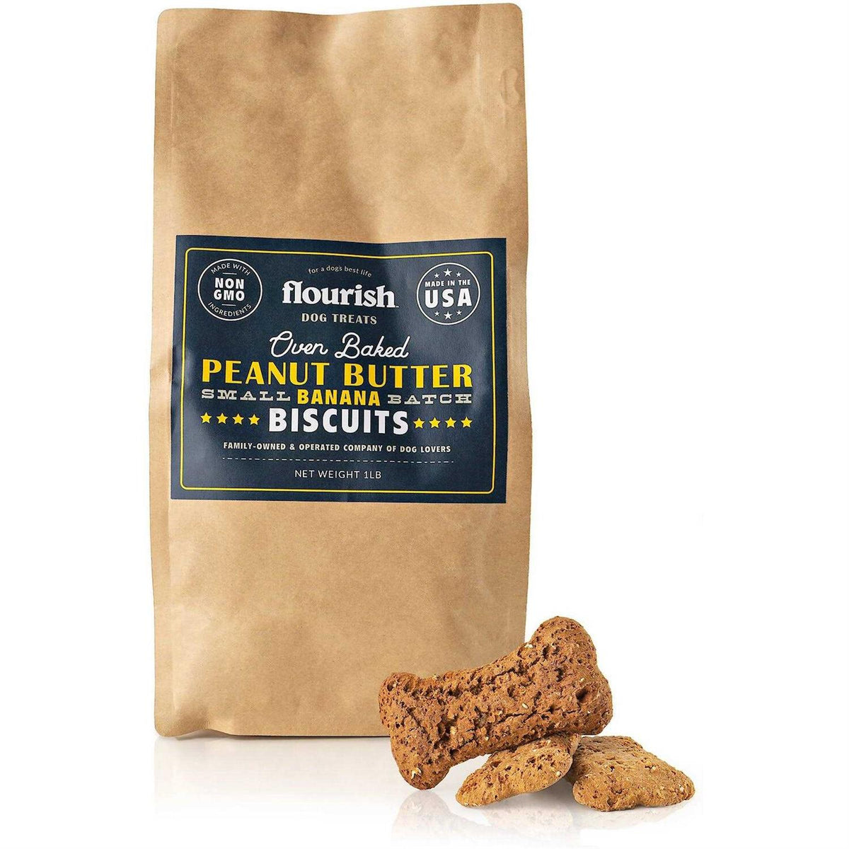 Peanut Butter Banana Biscuit Dog Treats B6304