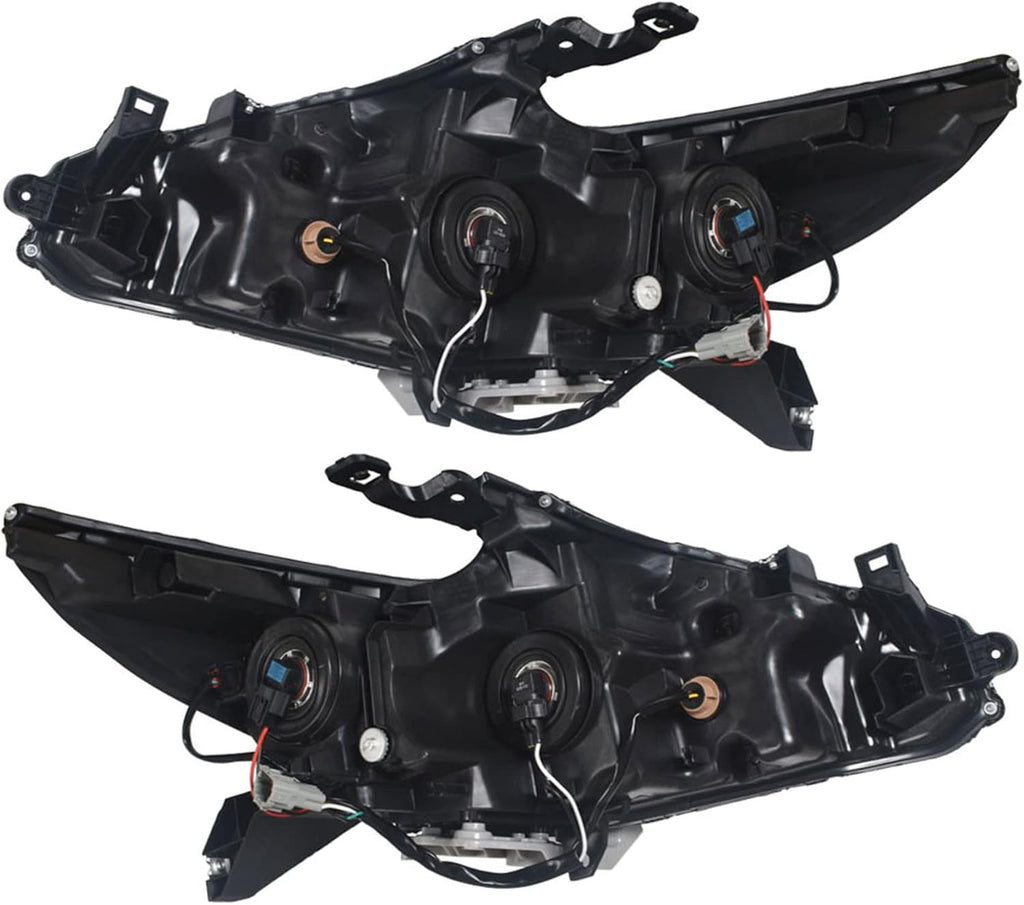 Replacement Halogen Headlights for 2016 2017 2018 Nissan Altima Black Bezel Chrome Style Headlight Assembly W21510