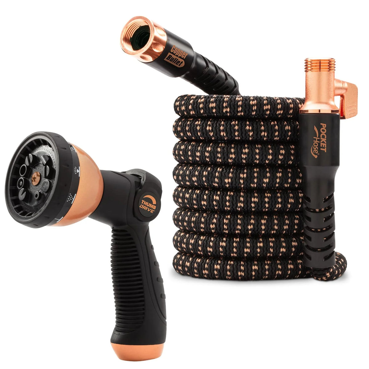 50 Ft Expandable Water Hose with Thumb Spray Nozzle Z477013