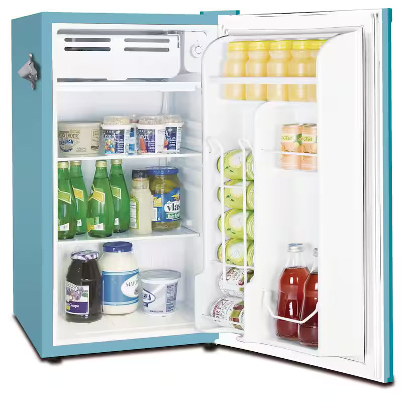 Blue Retro Compact Mini Fridge B51706