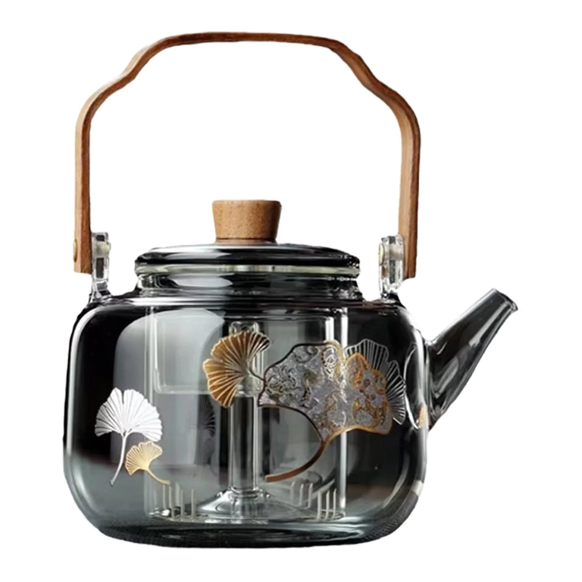 Glass Teapot Stovetop Safe 1000ml Hand Crafted Tea Kettle N806
