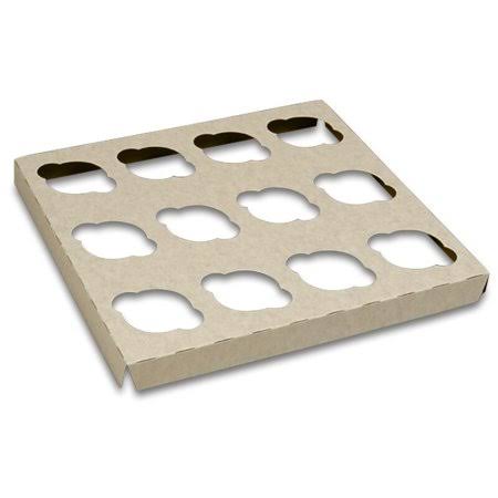 Matte White 12 Mini Cupcake Inserts 9-7/8 x 9 7/8 inch x 7/8 inch, Quantity: 200 Q530