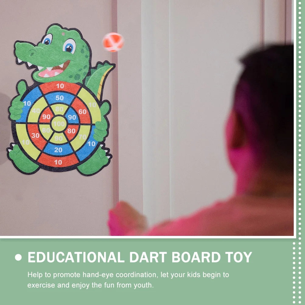 Kids Dart Board Game Sticky Balls Indoor Cartoon T22724