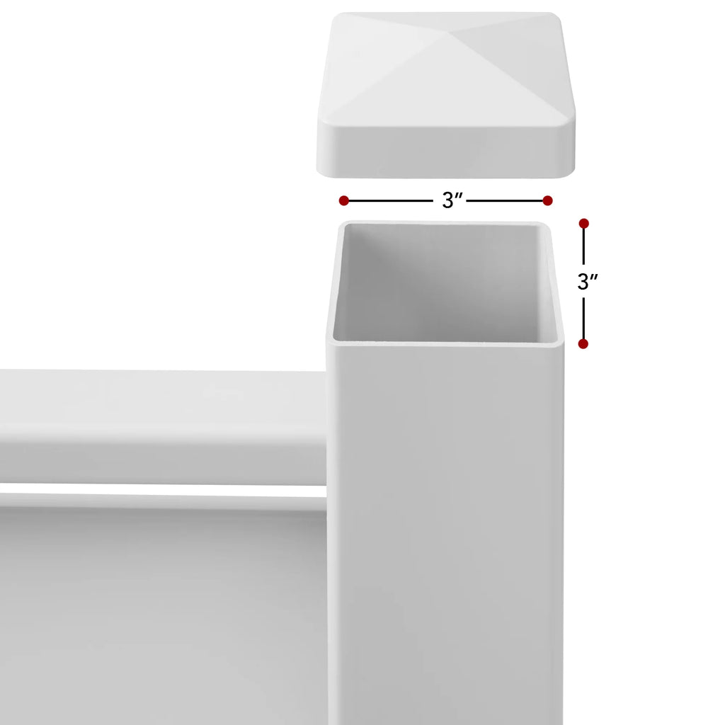 White 48" x 48" Louvered Privacy Screen W460087