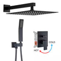 Black 12 in. Shower Faucet Head with Handheld L9203