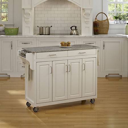 White Granite Top Cart O504