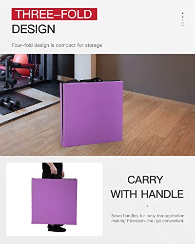 Portable Foldable Gymnastics Tumbling Mat with Carrying Handles S395030