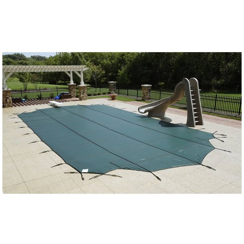 Green 18-Year Mesh Safety Cover for 12-ft x 24-ft Rect Pool T952