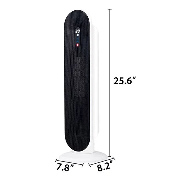 1500W 26" Digital Ceramic Tower Space Heater with Remote Control, White L421248