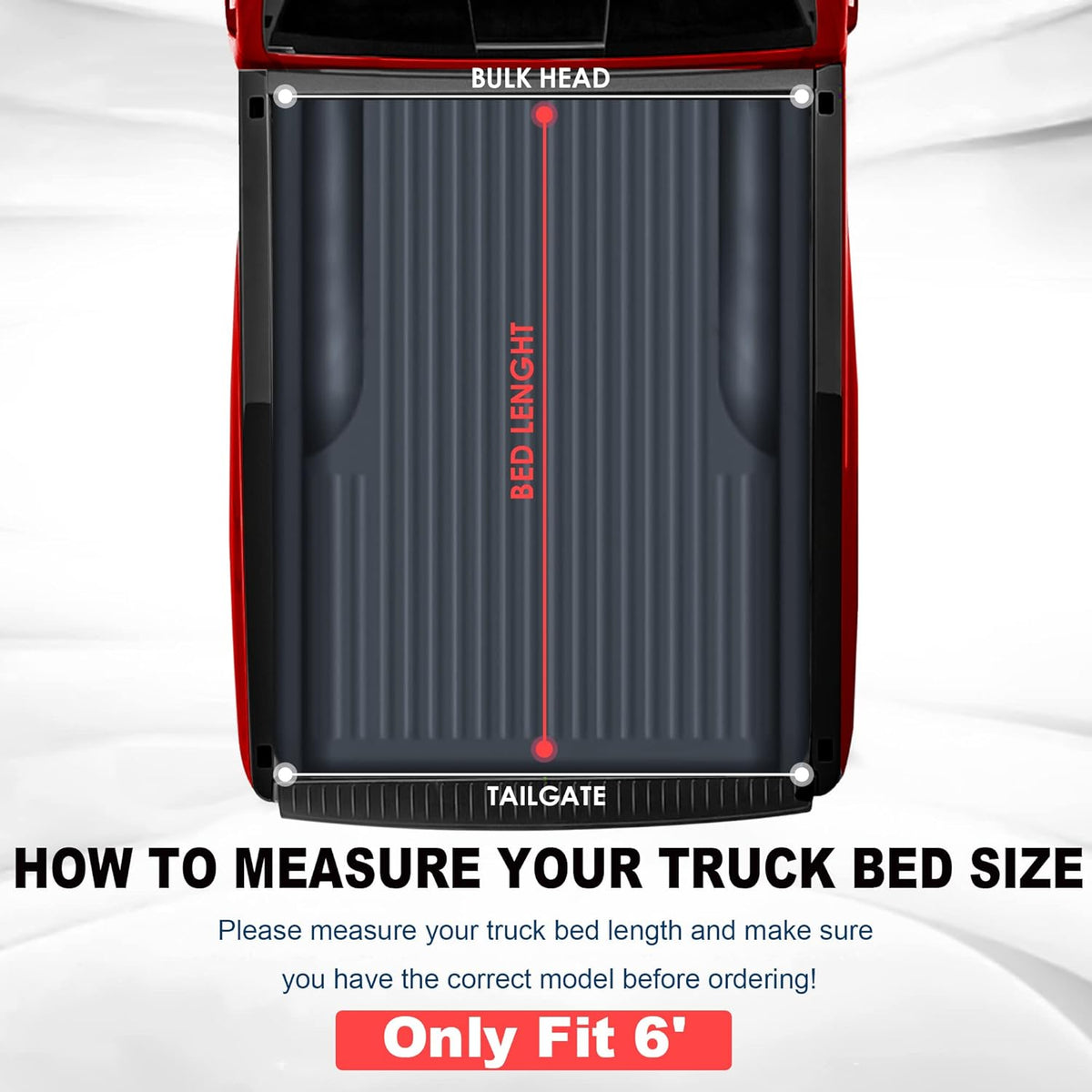 Roll-Up Soft Vinyl Truck Bed Tonneau Cover for 6 FT Fleetside Cargo Bed V749871