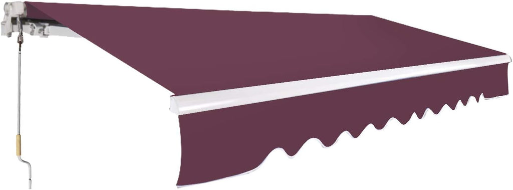 Beige 10 x 8 FT Retractable Patio Awning Canopy N447