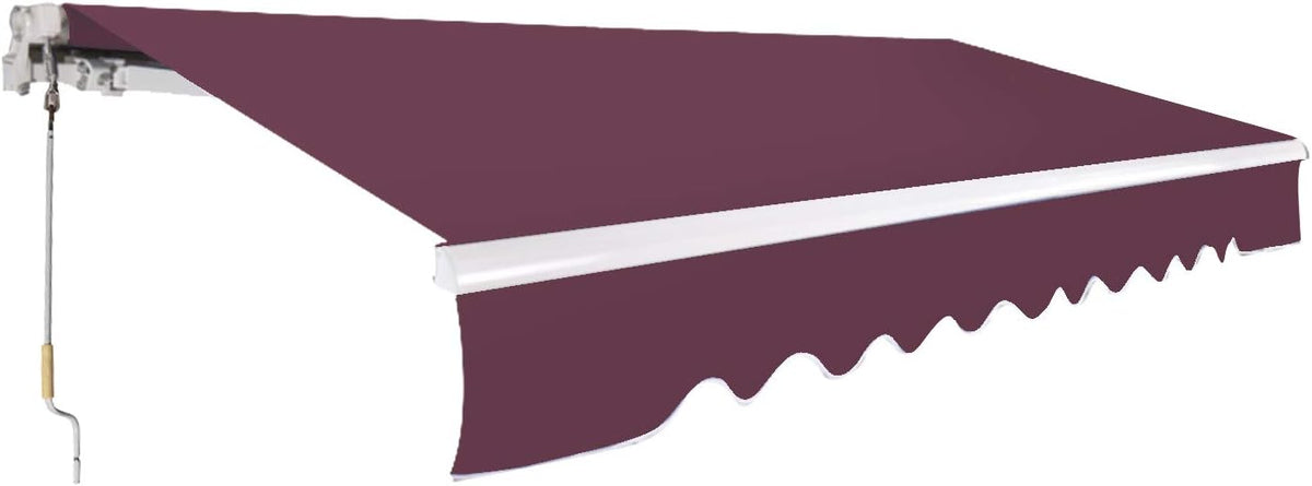 Beige 10 x 8 FT Retractable Patio Awning Canopy N447