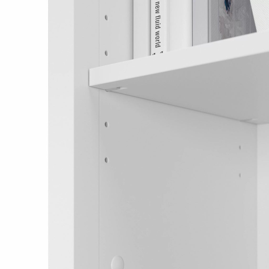 Pure White Tall Storage Cabinet with Doors D520513