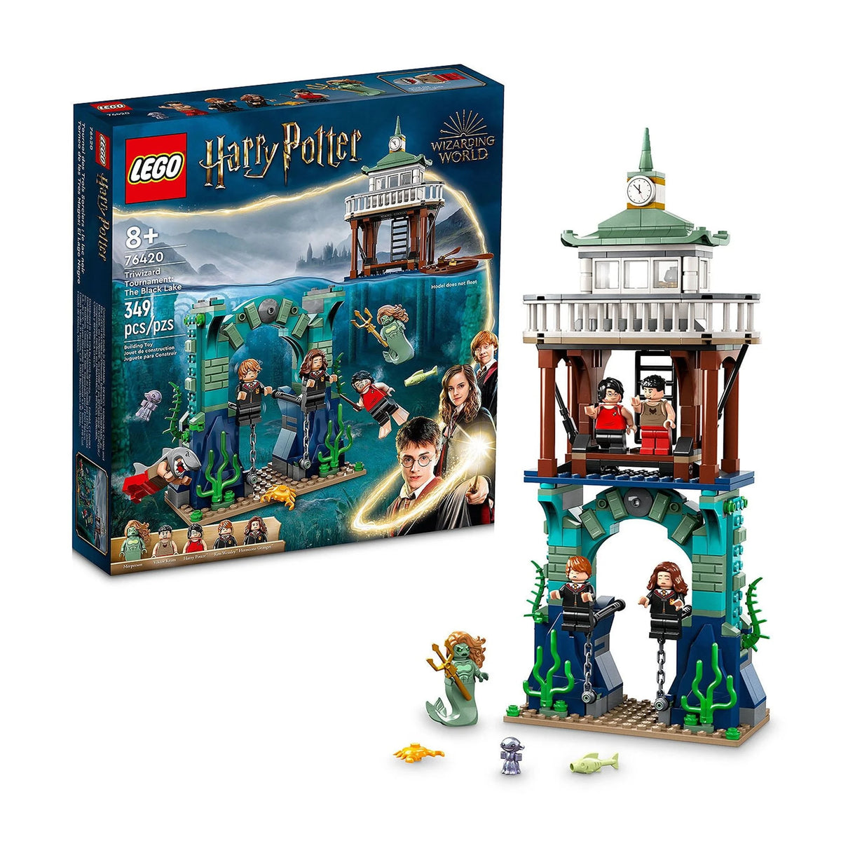 LEGO Harry Potter Triwizard Tournament: The Black Lake Building Set 76420 Toy Playset with Harry, Hermione, and Ron Minifigures B76284