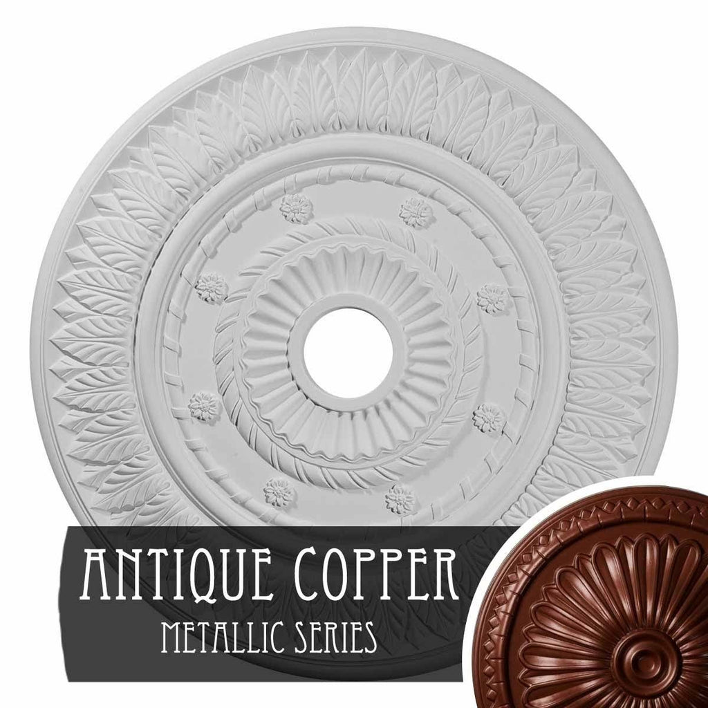 26 3/4x22OD x 3 5/8x22ID x 1 1/8x22P Leaf Ceiling Medallion P489